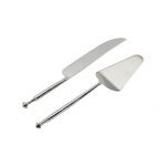 Hammered Cake Server & Knife Set