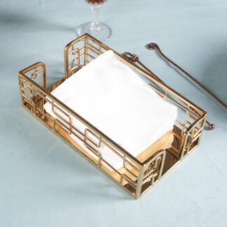 SAGE KONCPT TISSUE BOX TRAY GOLD