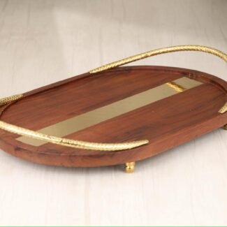 SAGE KONCPT WOODEN TRAY GOLD