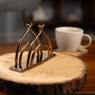 SAGE KONCPT HAMMERED TISSUE STAND GOLD